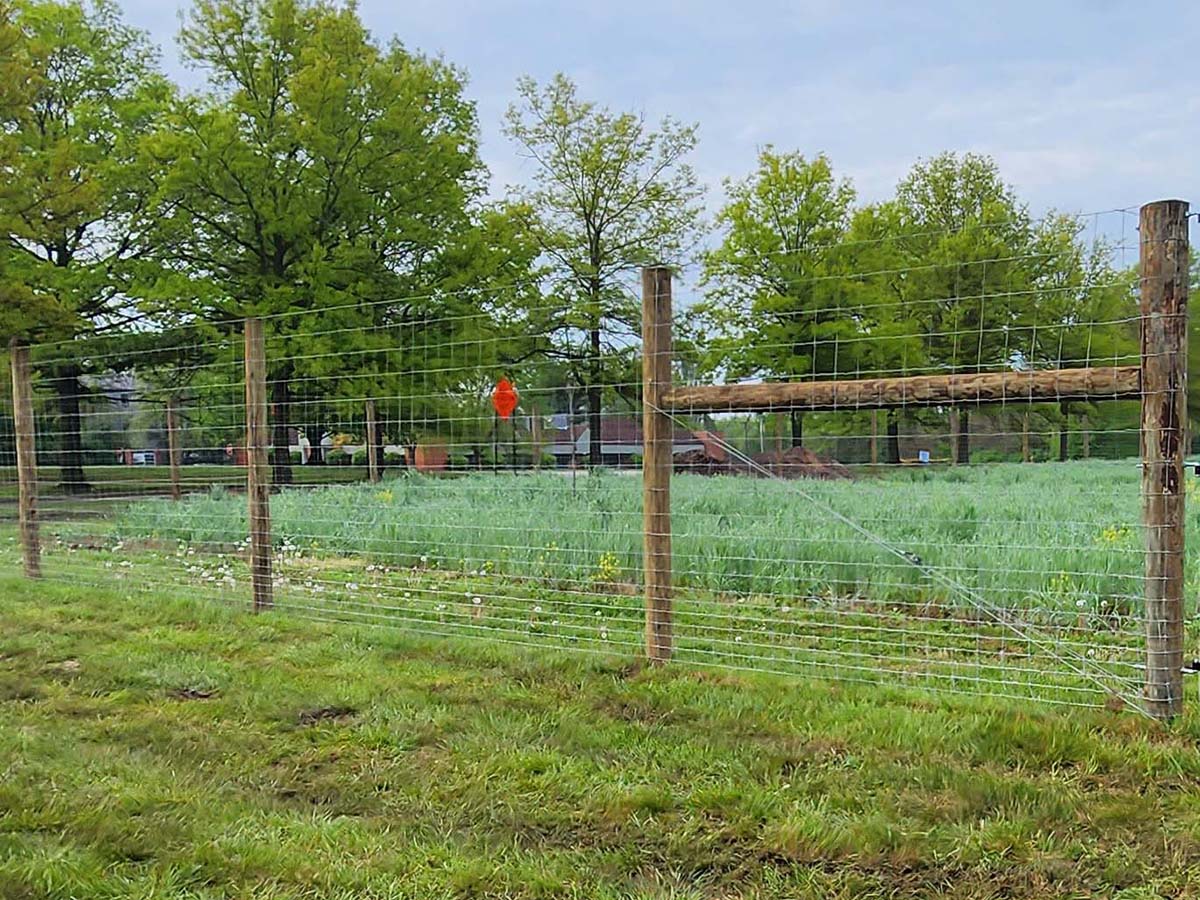 Sturdy woven wire h-brace fencing in Bloomington Indiana