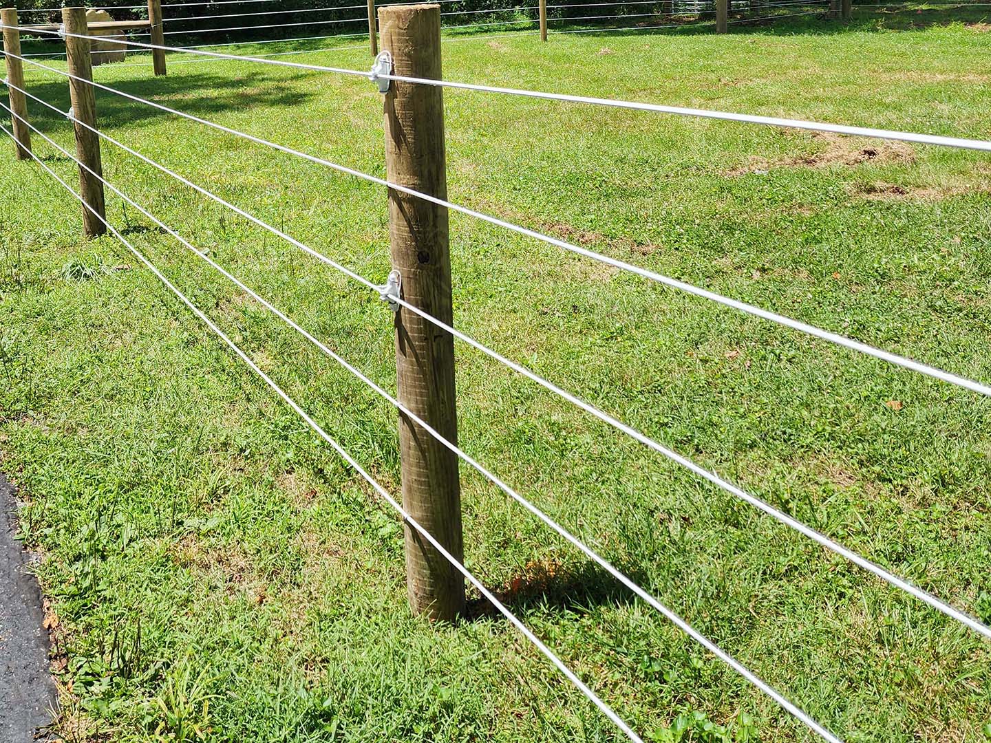 Picture of a high tensile fence from a Bloomington IN fence company