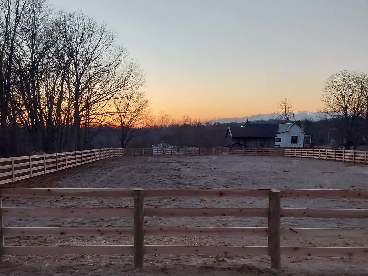 Photo of a riding ring from a Bloomington Indiana fence company