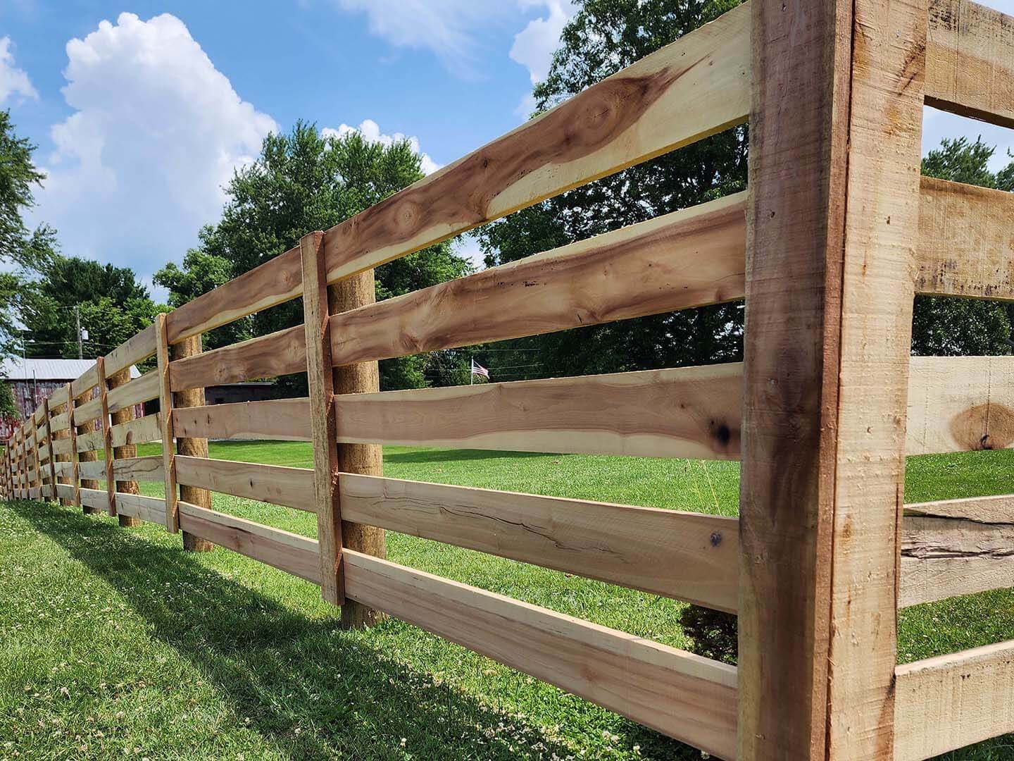 Photo of a board fence in Bloomington Indiana